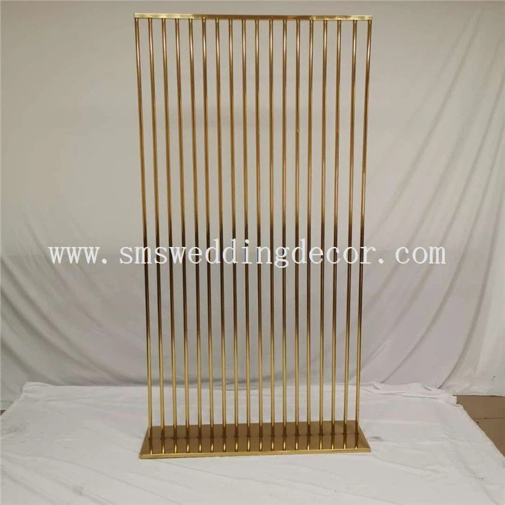 gold metal backdrop stand