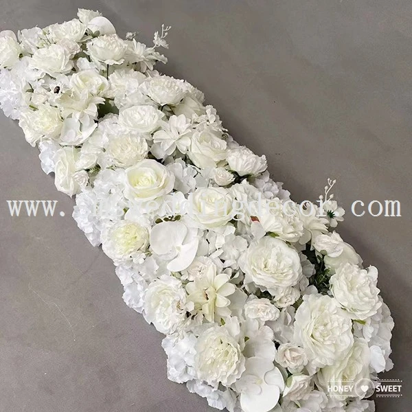 white floral runner